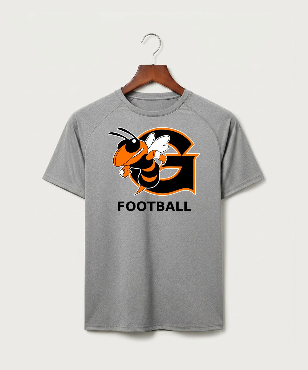 Giltner High School Football - Gray Tee - Full Front