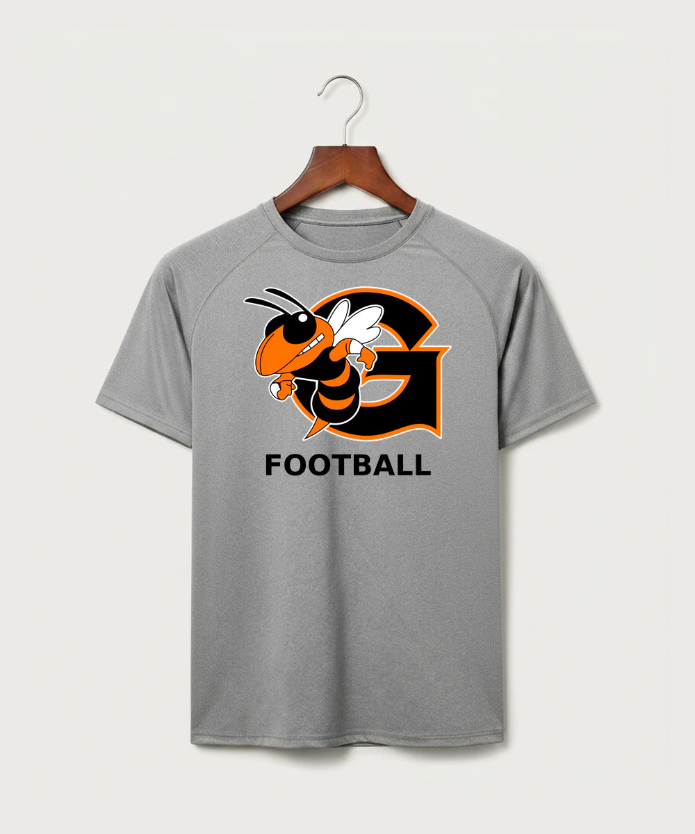 Giltner High School Football - Gray Tee - Full Front