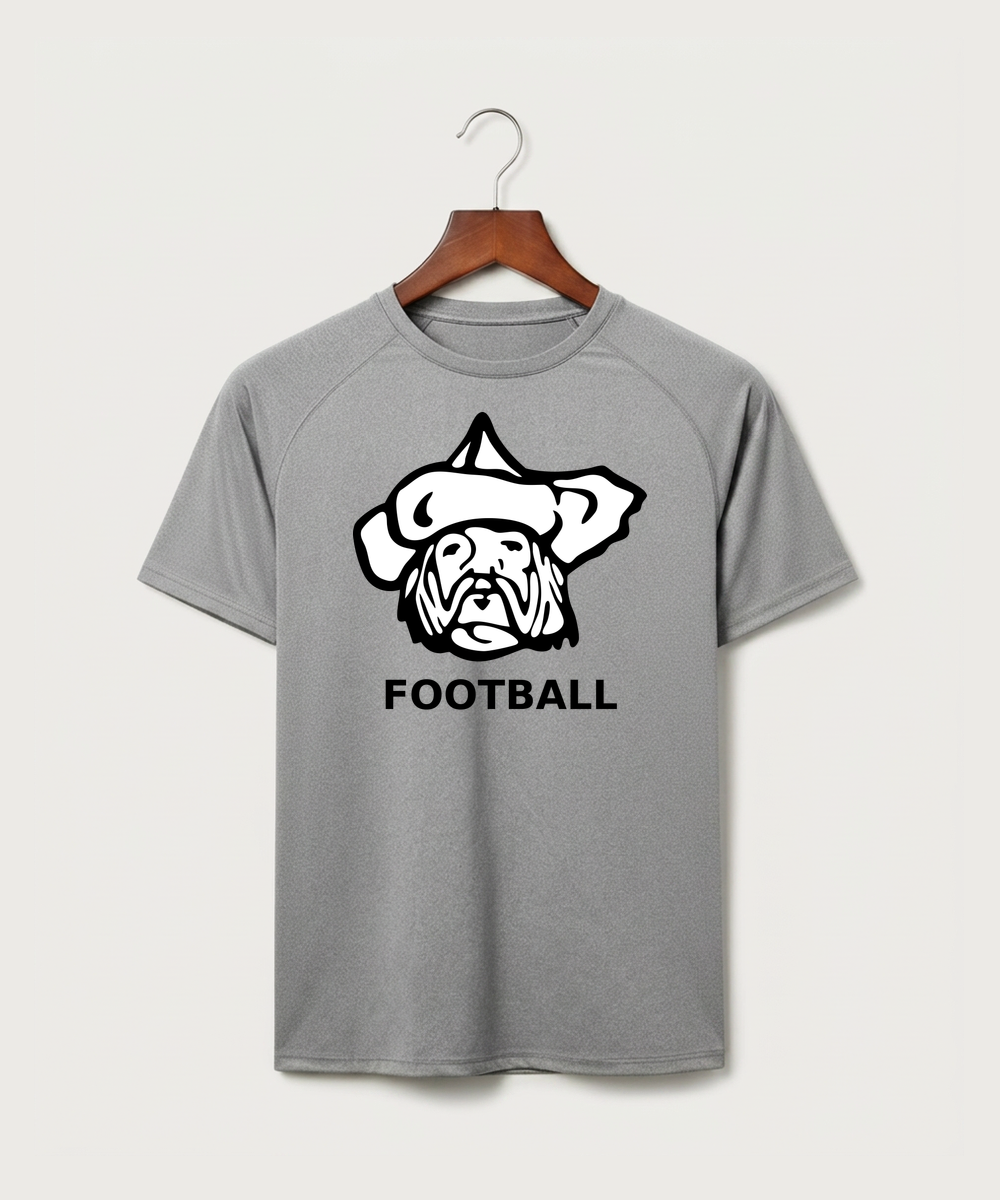 Polo HS Football general - Gray Tee - Full Front
