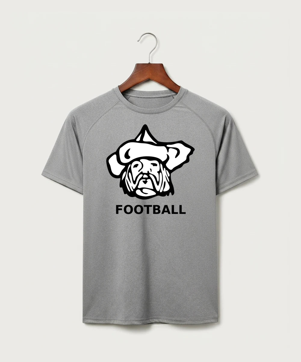 Polo HS Football general - Gray Tee - Full Front