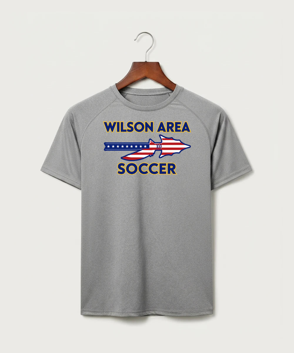 Wilson Area School Soccer Soccer - Gray Tee - Full Front