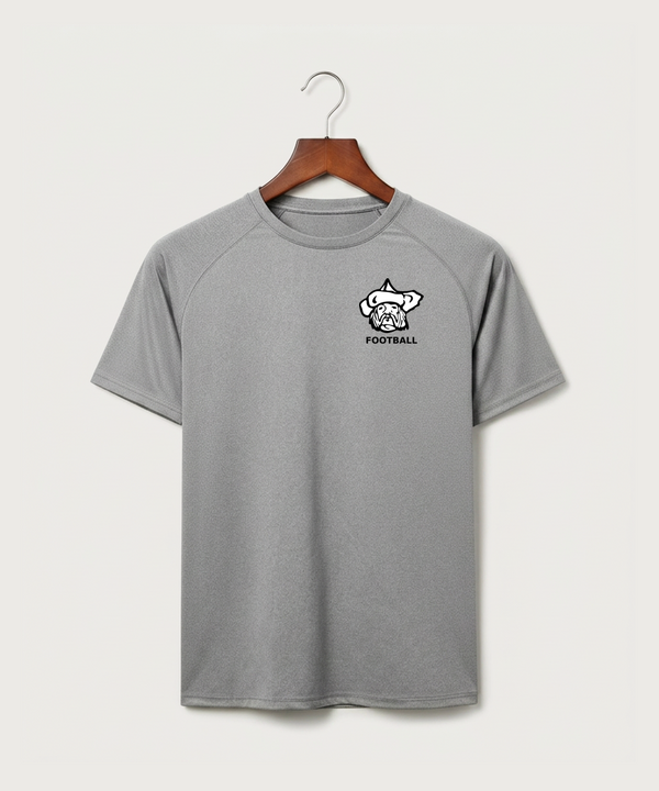 Polo HS Football general - Gray Tee - Left Chest