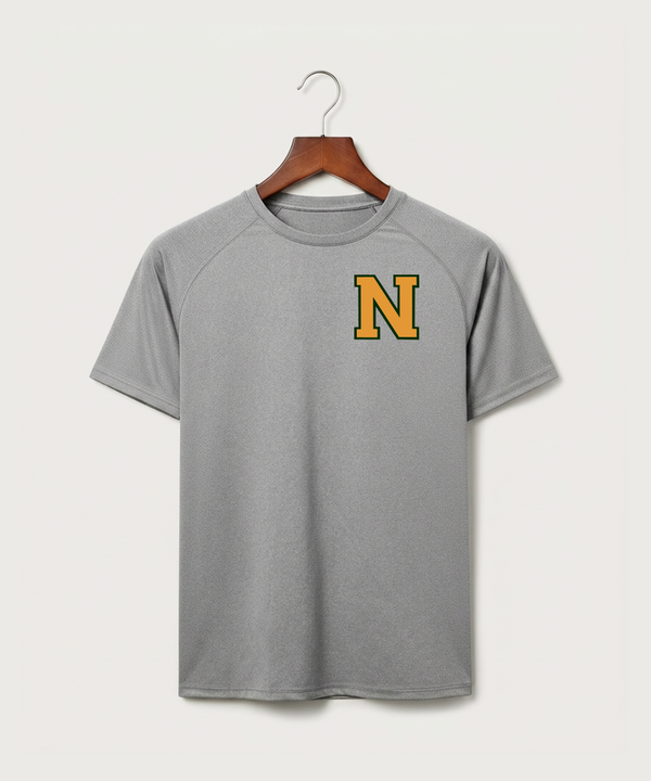 Nevis High School Volleyball (Girls) - Gray Tee - Left Chest