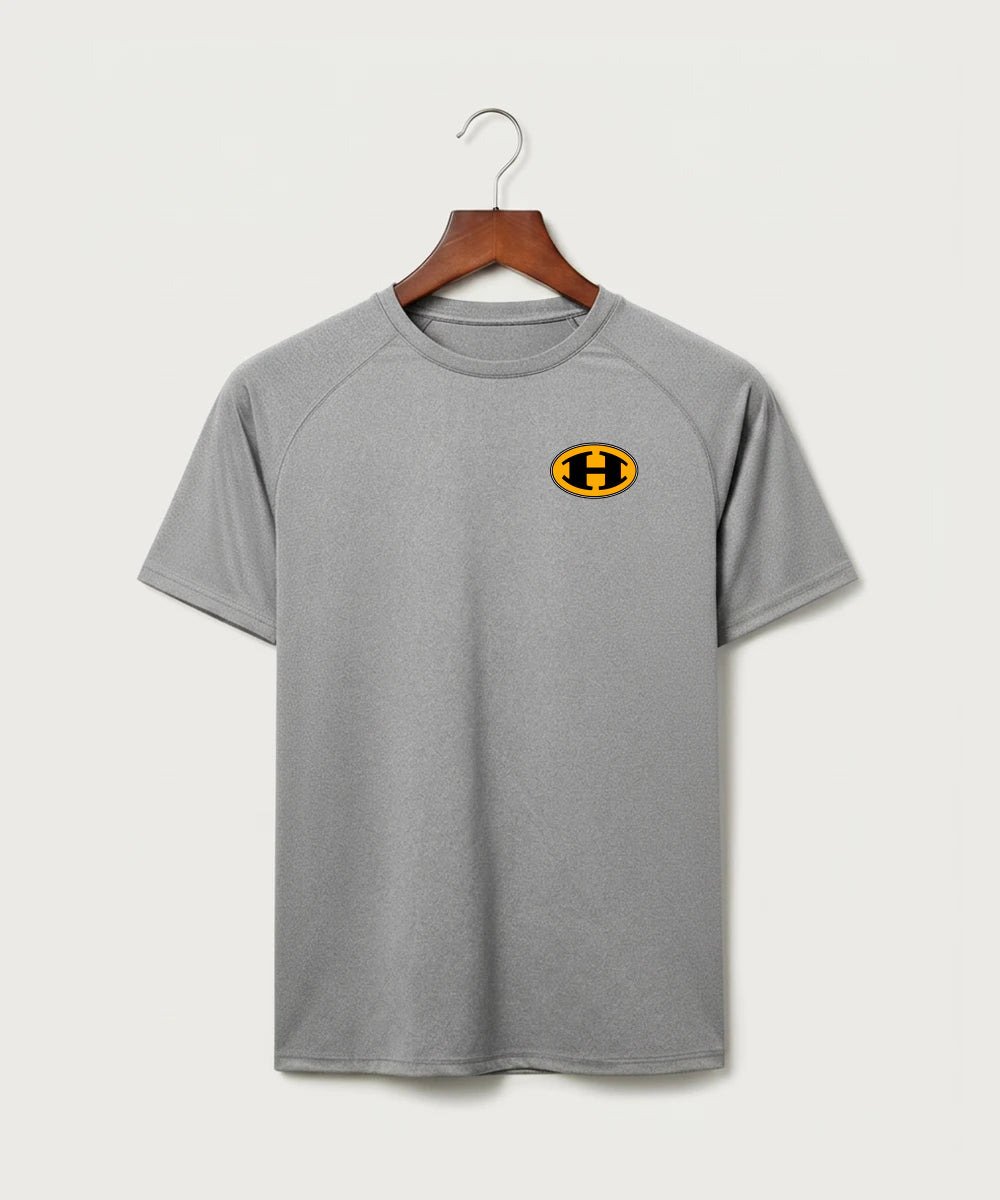 Hutchinson High School Football (Boys) - Gray Tee - Left Chest