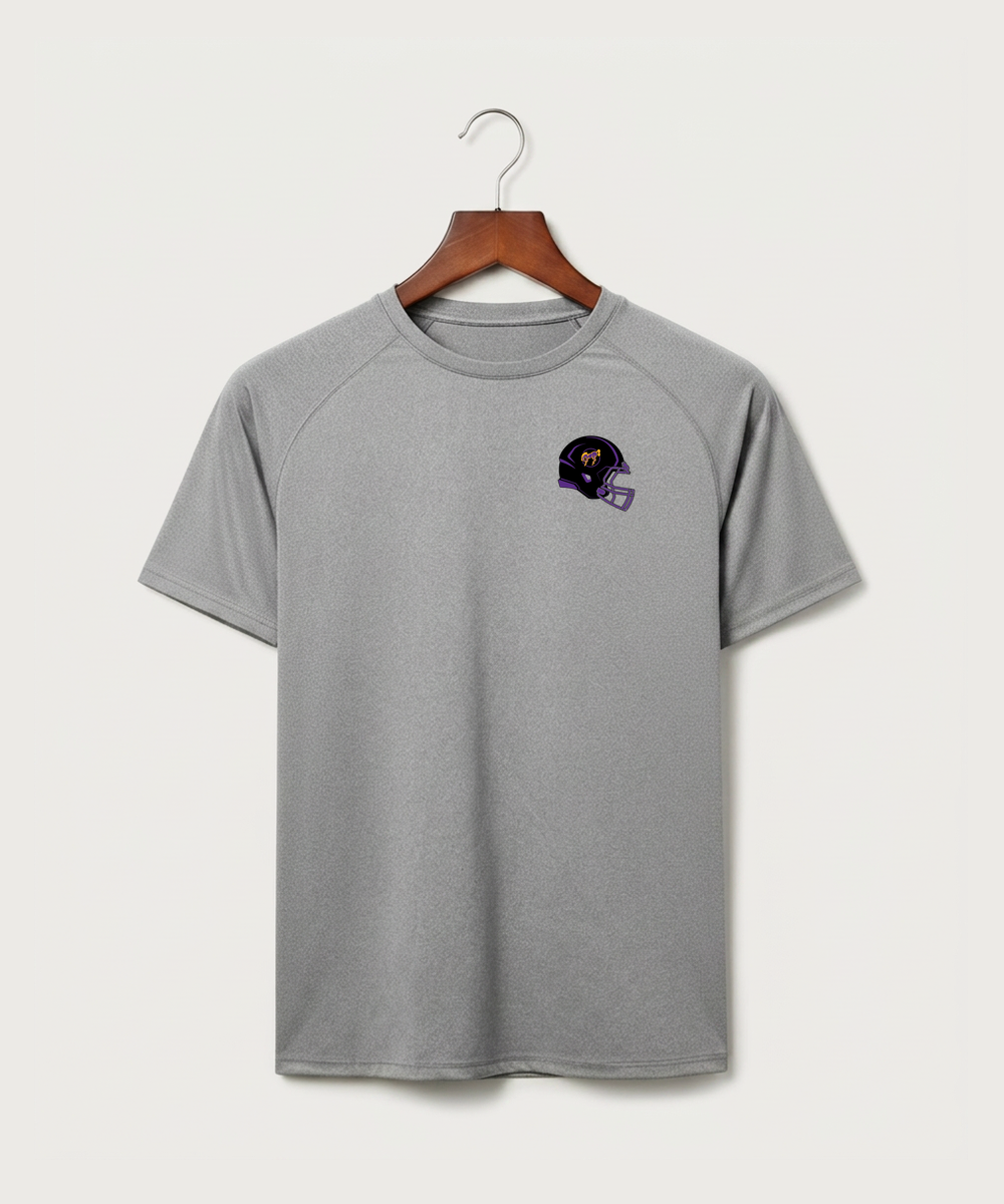 International Falls High School Football (Boys) - Gray Tee - Left Chest