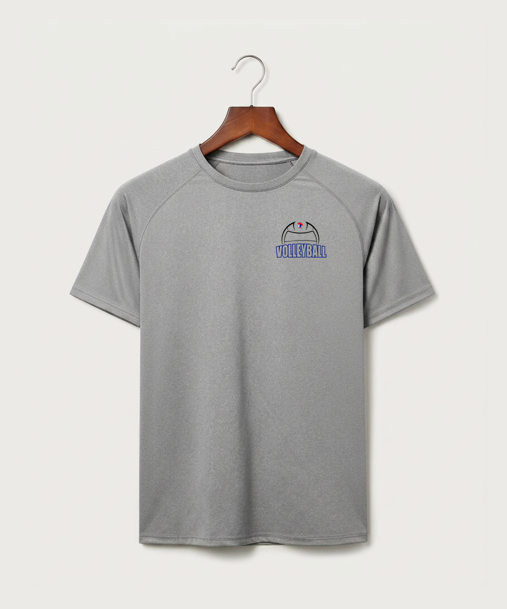 Hills-Beaver Creek High School Volleyball (Girls) - Gray Tee - Left Chest