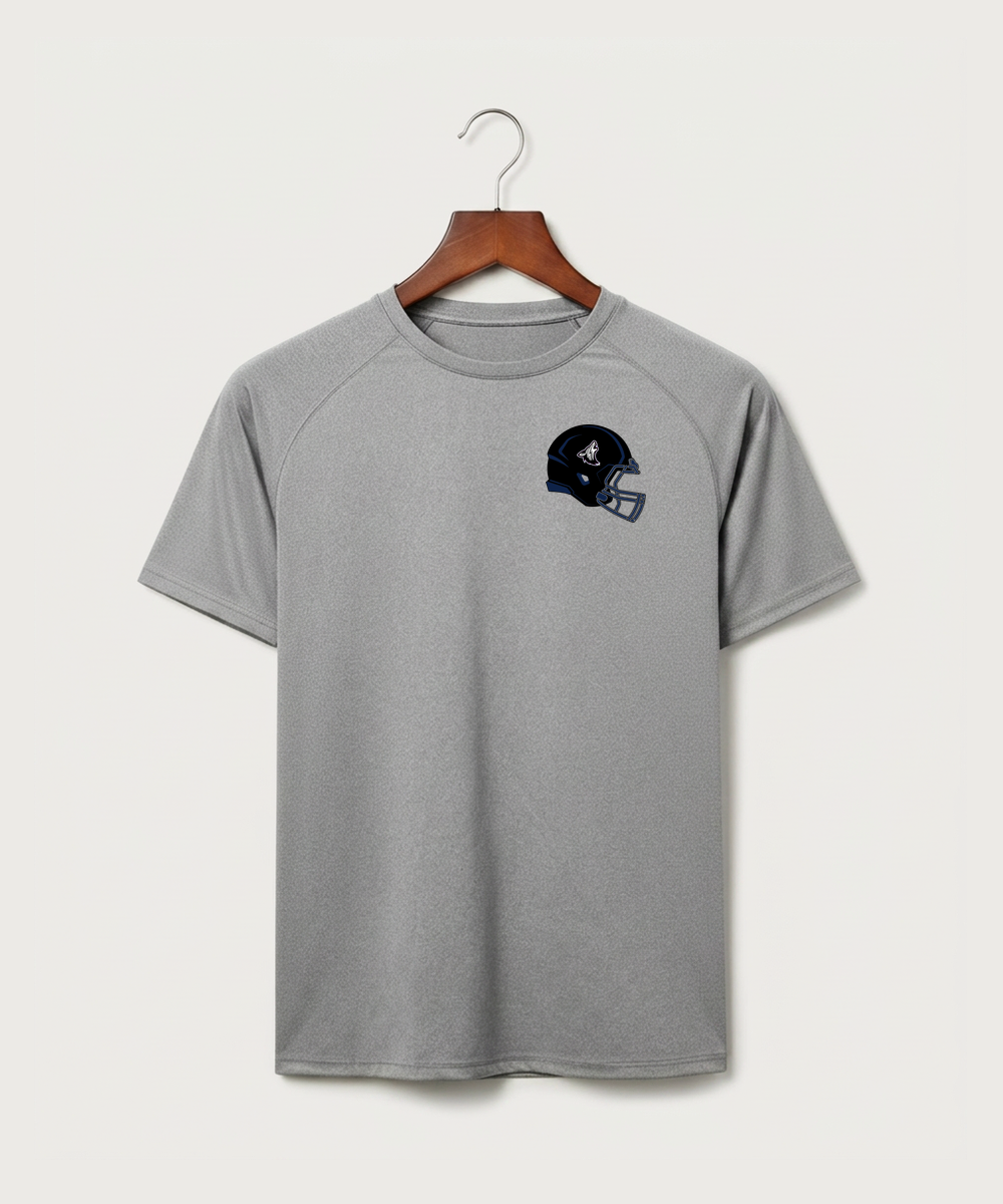 Heron Lake-Okabena High School Football (Boys) - Gray Tee - Left Chest
