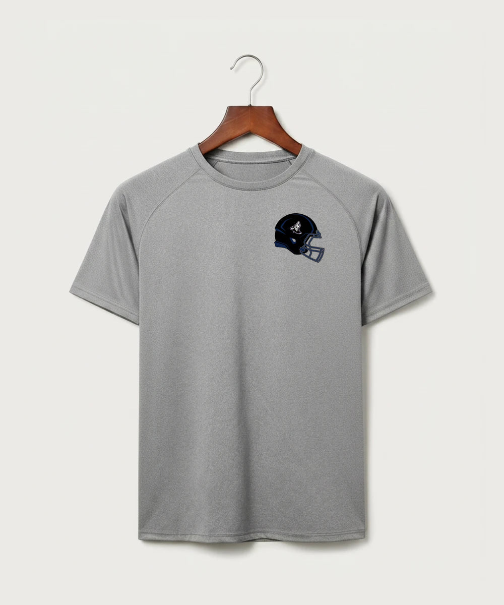Heron Lake-Okabena High School Football (Boys) - Gray Tee - Left Chest
