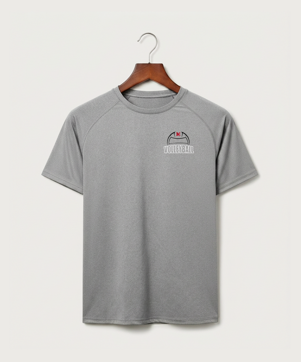 Mcgregor High School Volleyball (Girls) - Gray Tee - Left Chest
