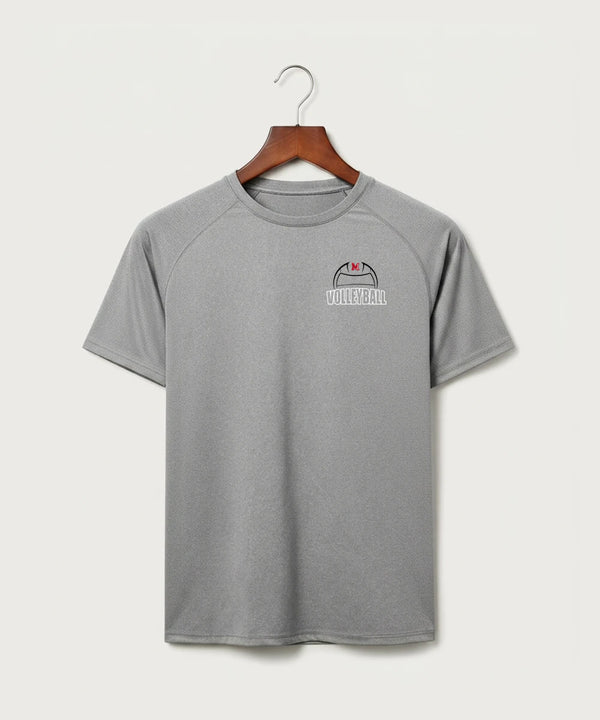 Mcgregor High School Volleyball (Girls) - Gray Tee - Left Chest