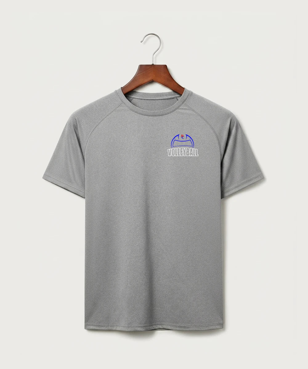 Davenport Central High School Volleyball (Girls) - Gray Tee - Left Chest