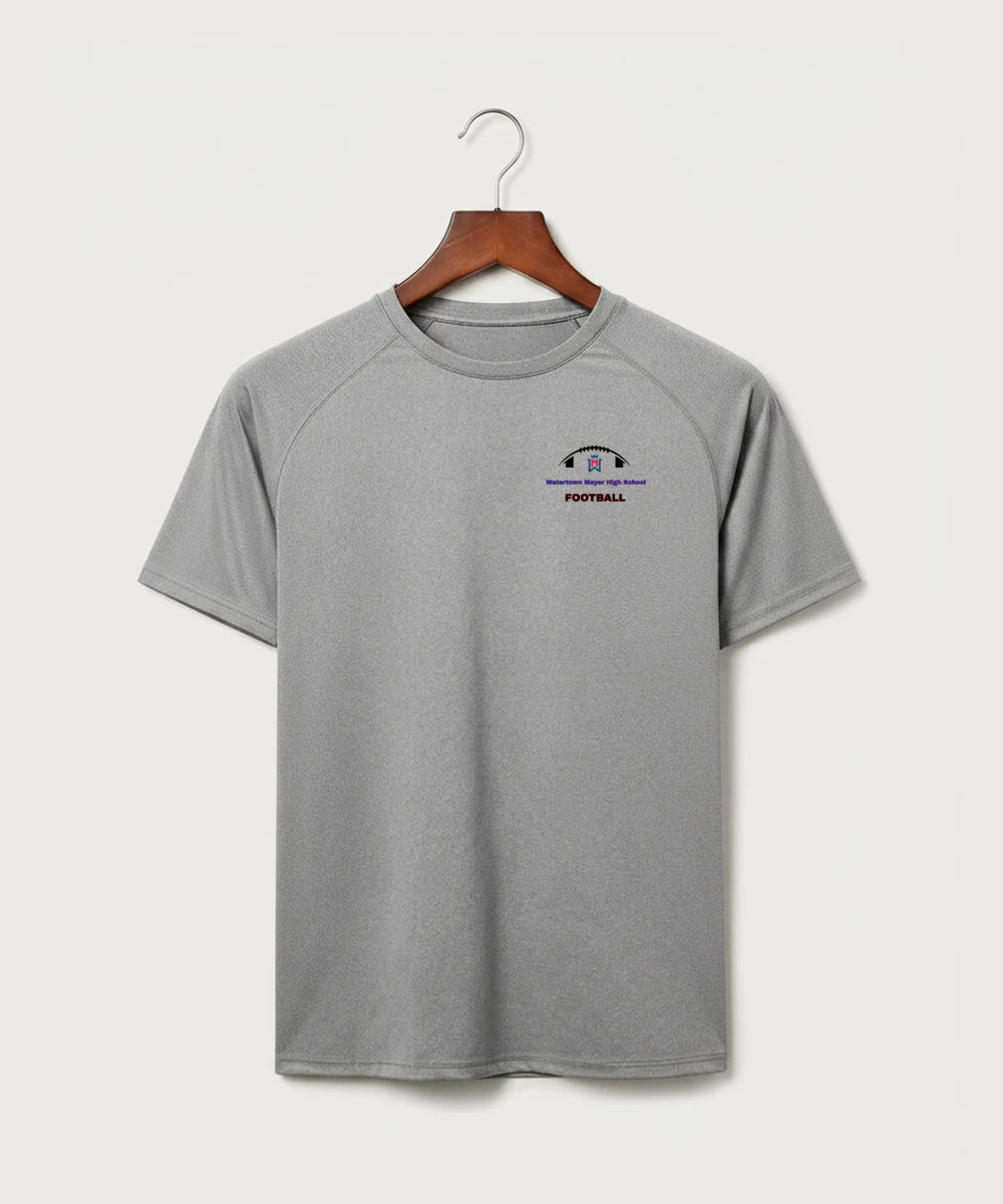 Watertown Mayer High School Football (Boys) - Gray Tee - Left Chest