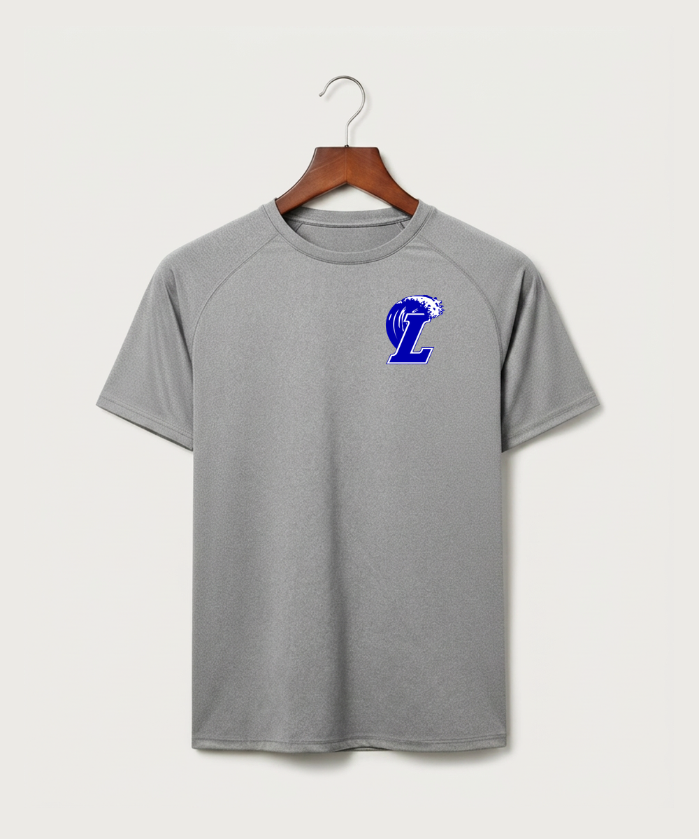 Lakeview High School Football (Boys) - Gray Tee - Left Chest