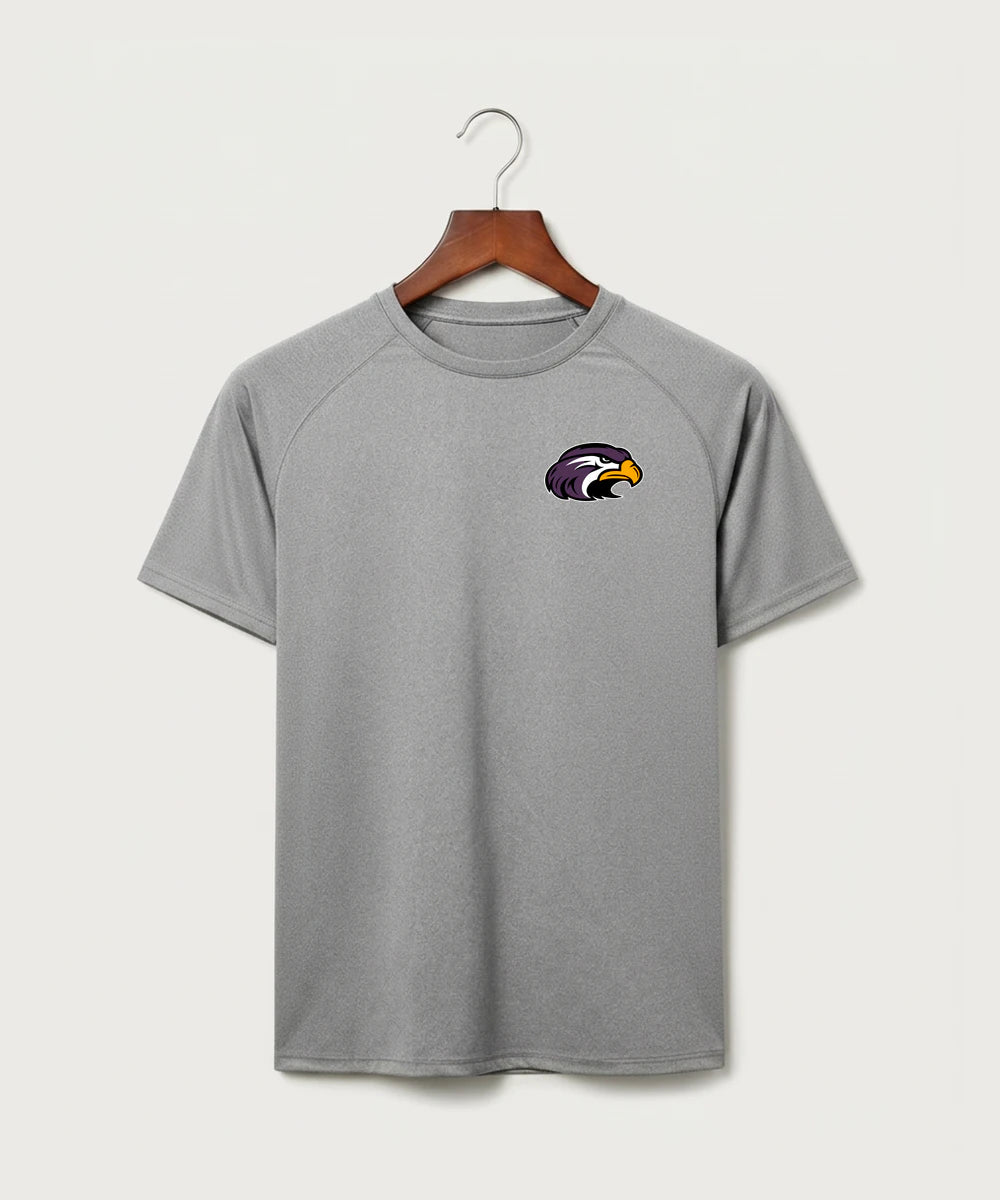 Montevideo High School Football (Boys) - Gray Tee - Left Chest