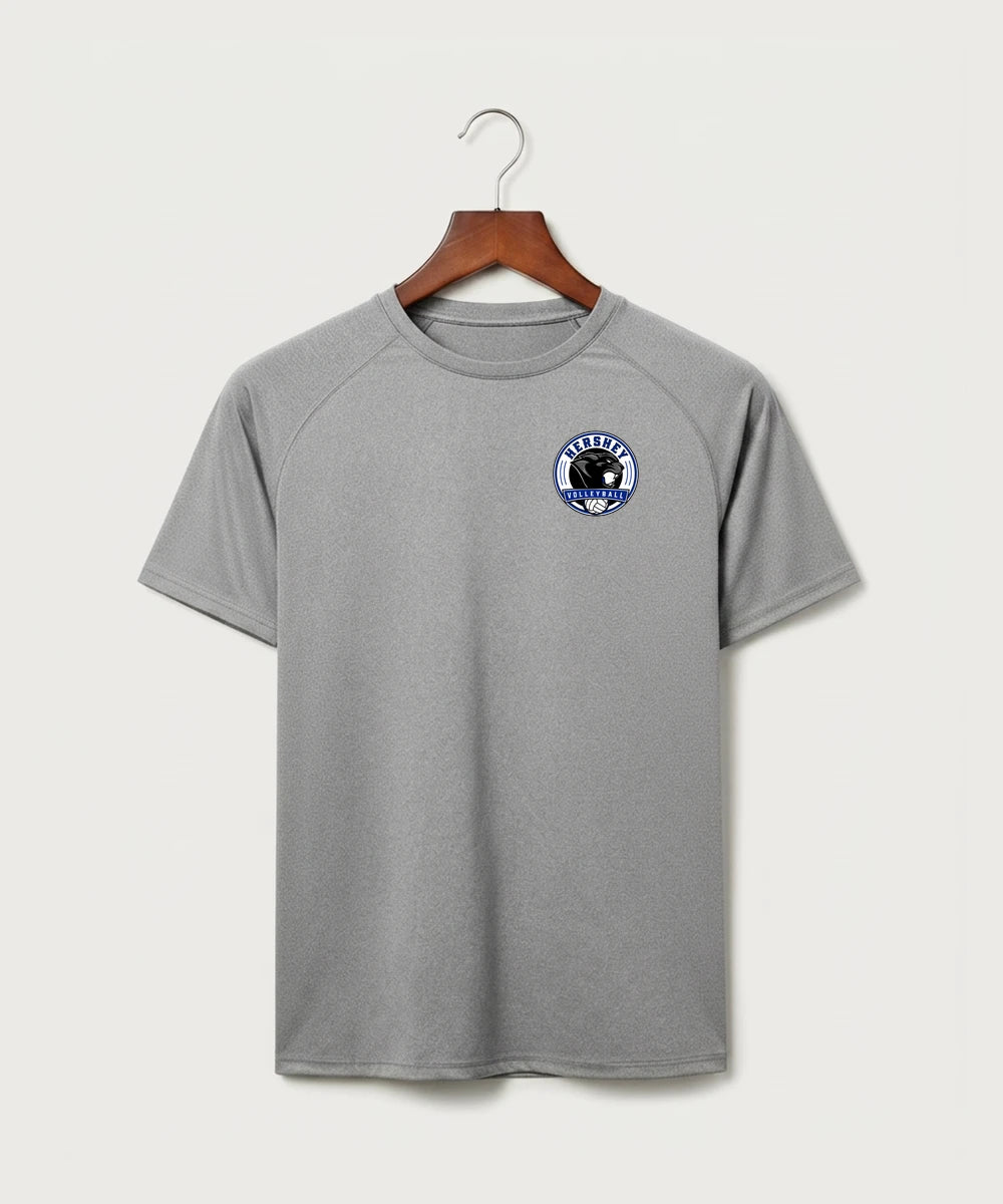 Hershey High School Volleyball Team Store - Gray Tee - Left Chest