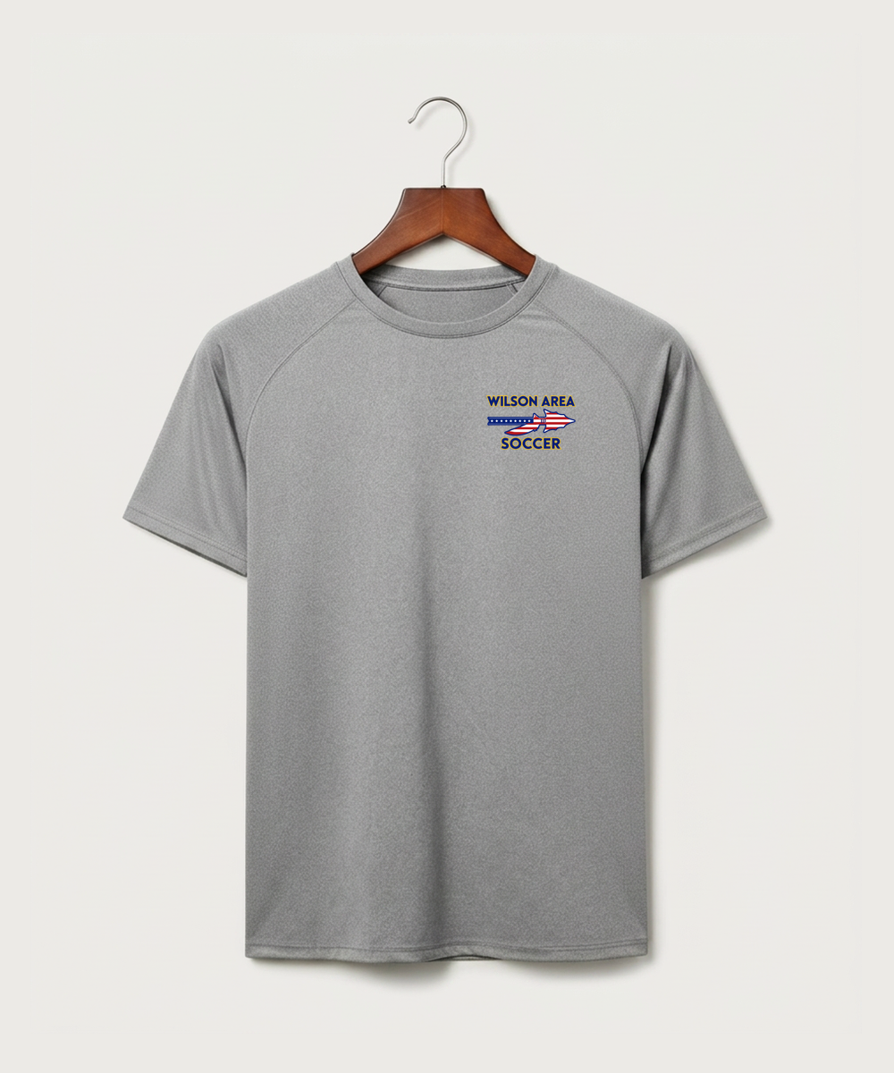 Wilson Area School Soccer Soccer - Gray Tee - Left Chest