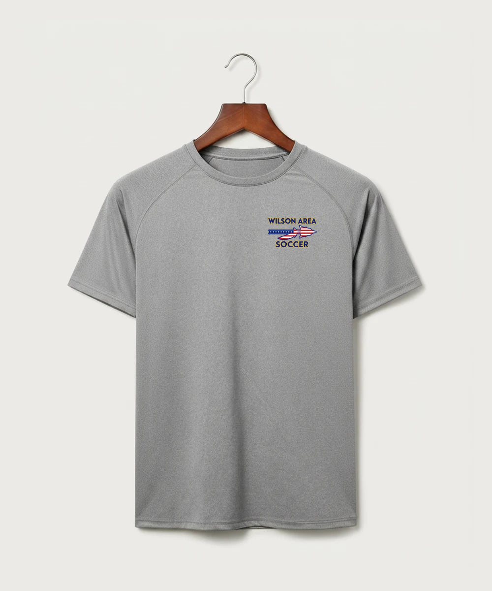Wilson Area School Soccer Soccer - Gray Tee - Left Chest