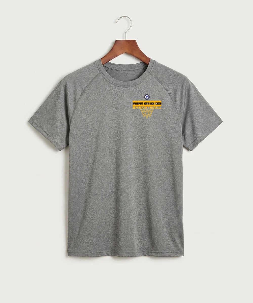 Davenport North High School Basketball Team Store - Gray Tee