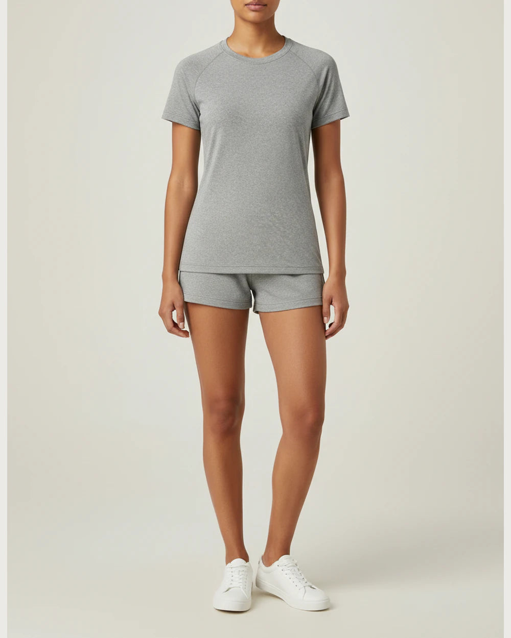 Notre Dame High School Team Store - Gray Tee - Full Front (model)