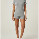 Notre Dame High School Team Store - Gray Tee - Full Front (model)