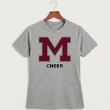 Moline Cheer general - Gray Tee - Full Front