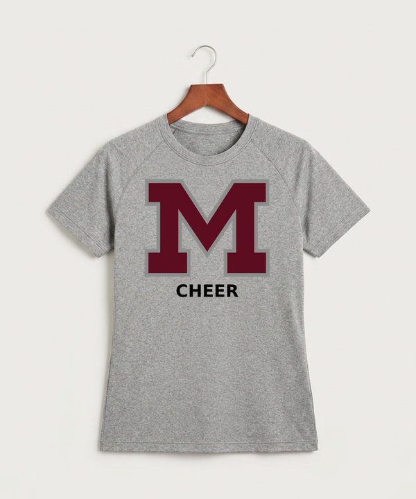 Moline Cheer general - Gray Tee - Full Front