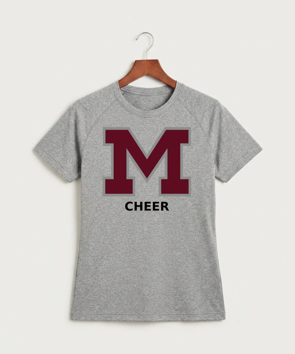 Moline Cheer general - Gray Tee - Full Front