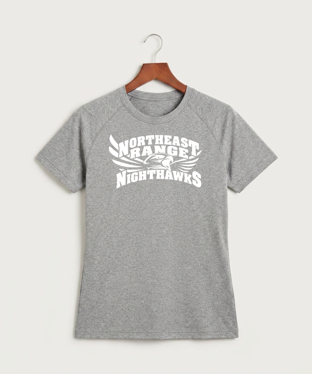Northeast Range High School Volleyball (Girls) - Gray Tee - Full Front
