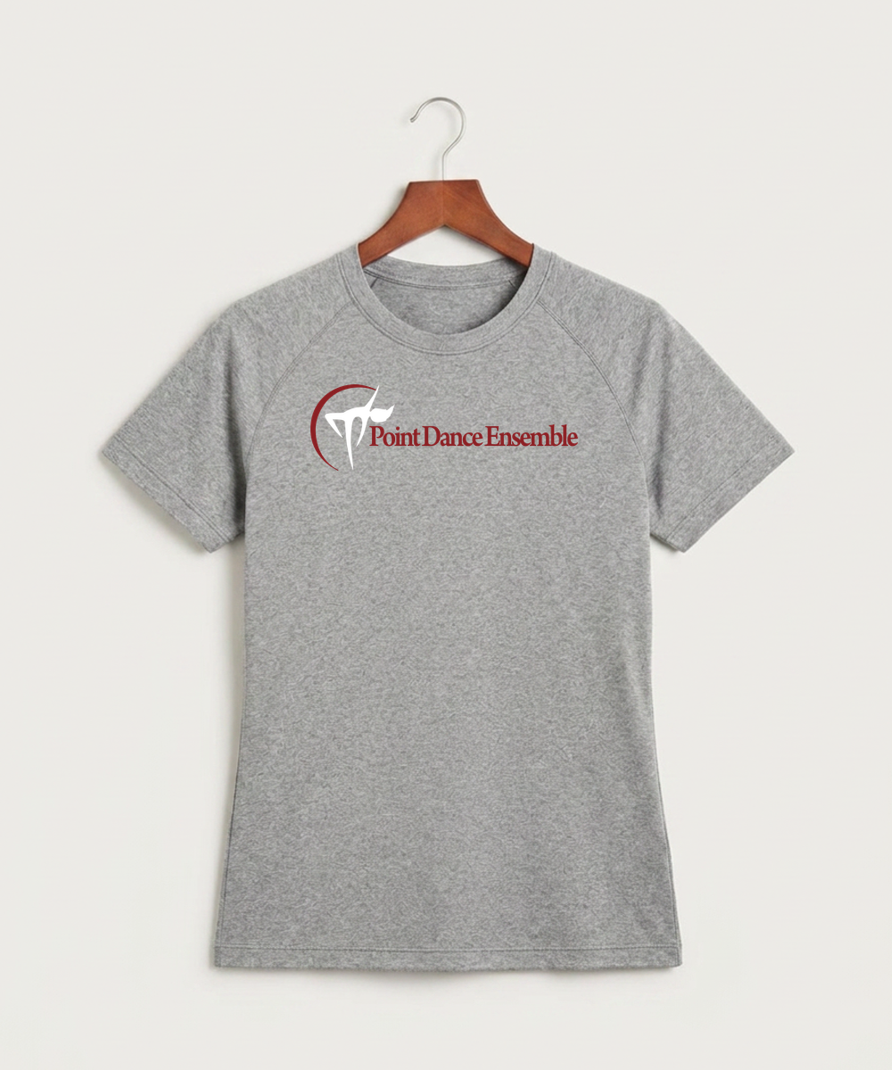 Point Dance Ensemble Dance - Gray Tee - Full Front
