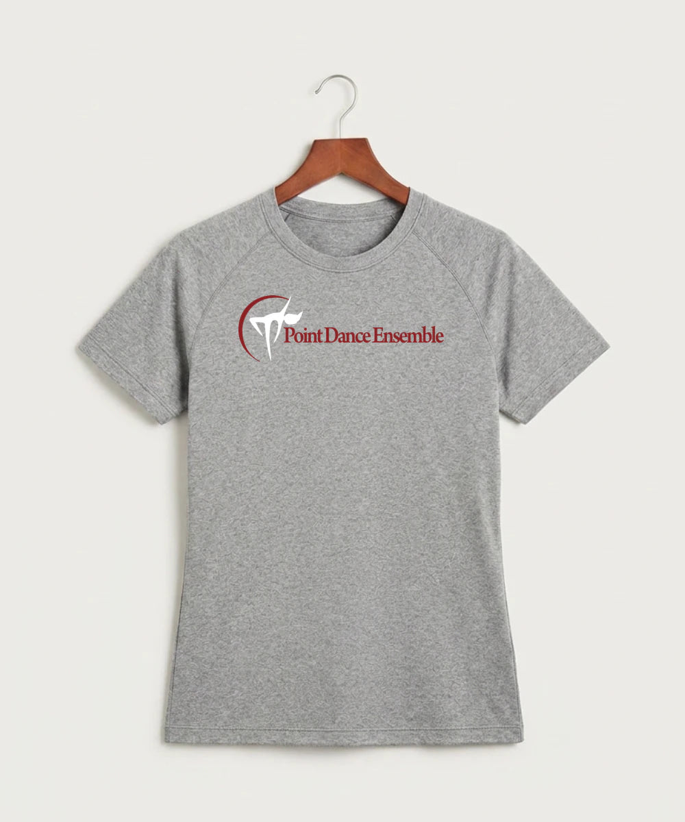 Point Dance Ensemble Dance - Gray Tee - Full Front