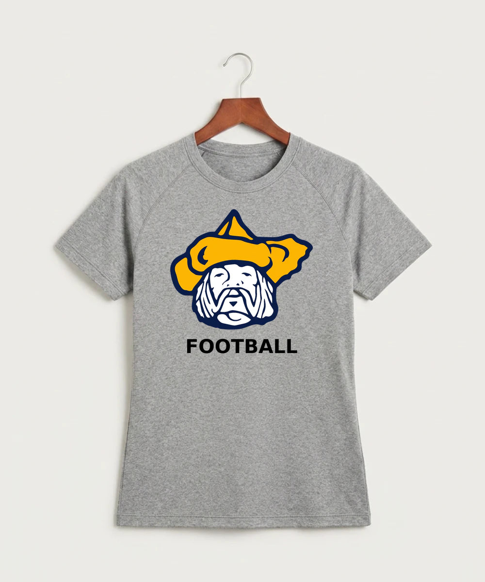 Polo HS Football general - Gray Tee - Full Front