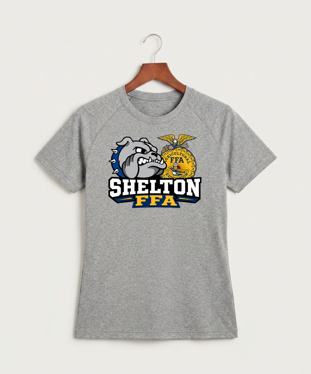 Shelton High School FFA general - Gray Tee - Full Front
