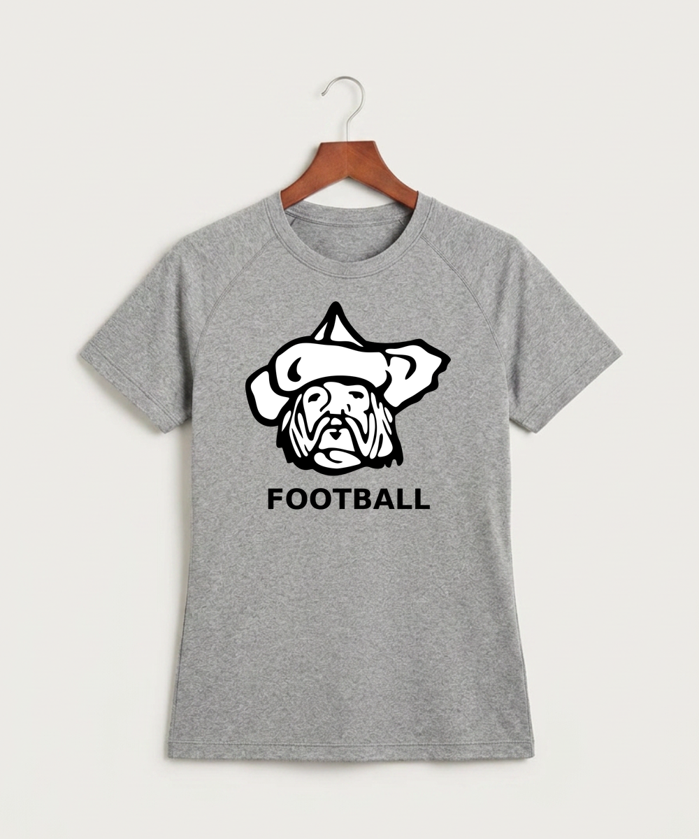 Polo HS Football general - Gray Tee - Full Front
