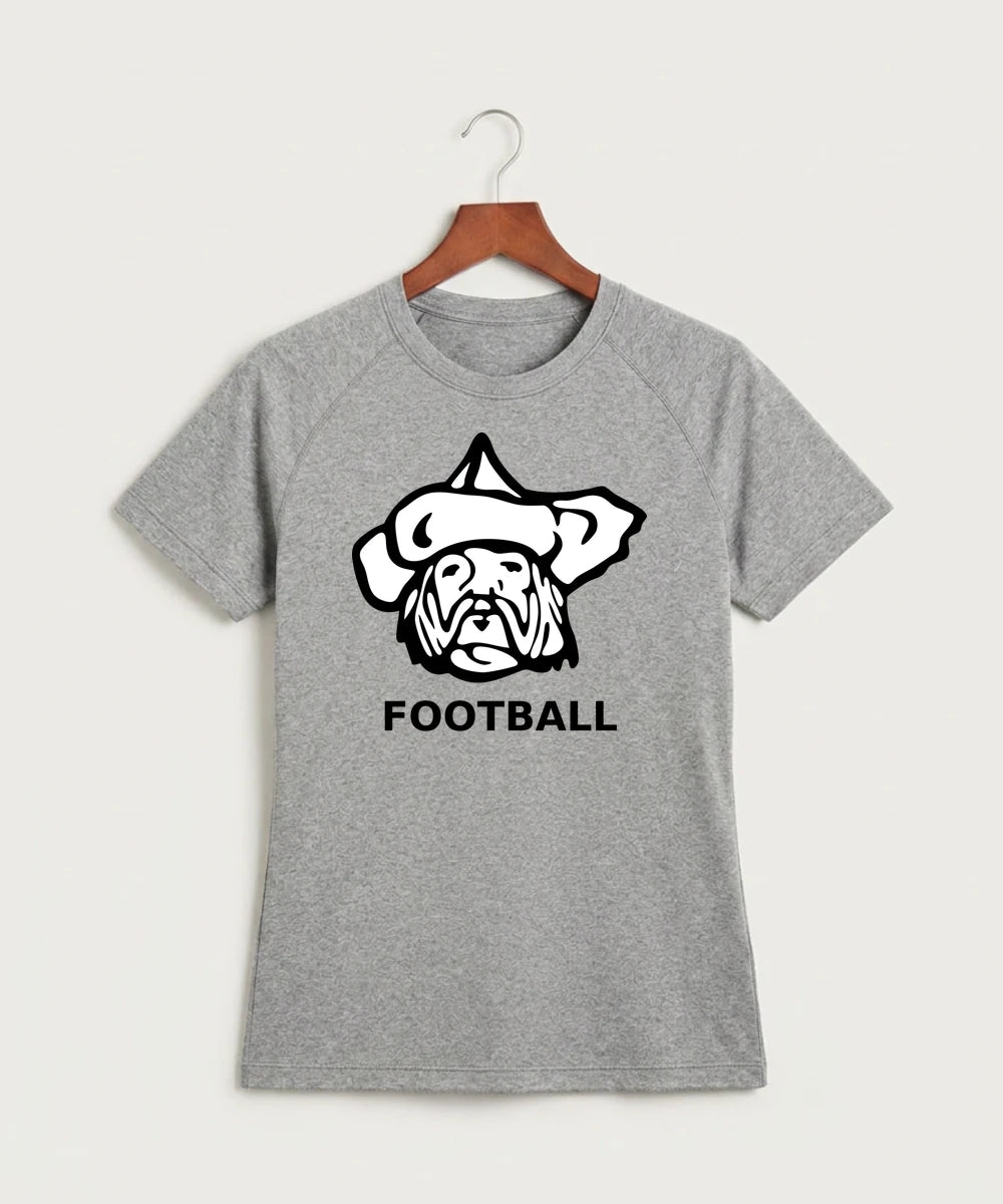 Polo HS Football general - Gray Tee - Full Front