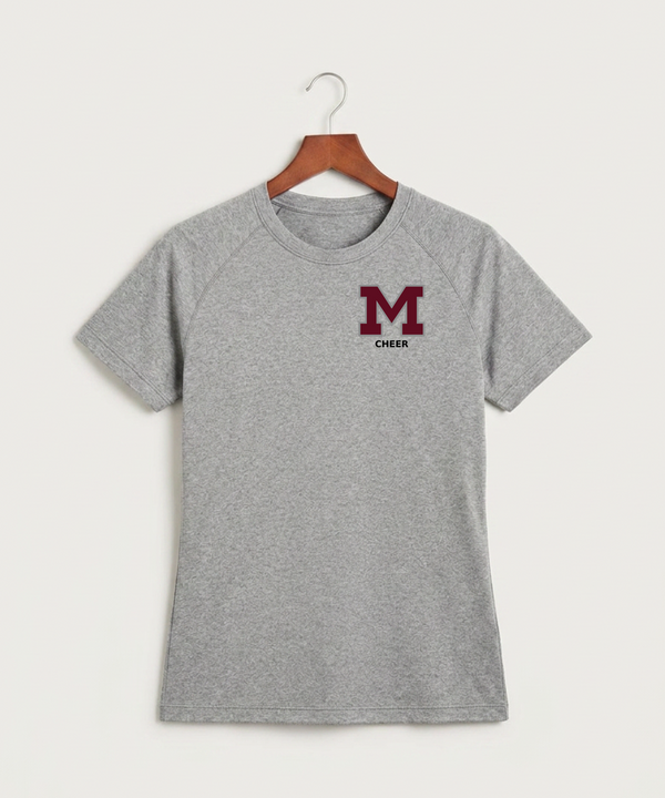Moline Cheer general - Gray Tee - Left Chest