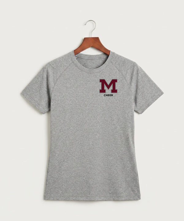 Moline Cheer general - Gray Tee - Left Chest