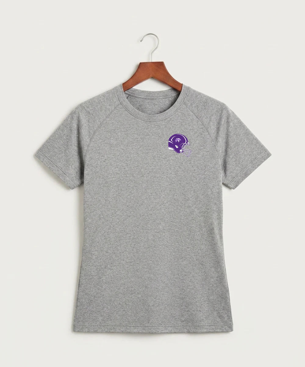 Polk County West Football (Boys) - Gray Tee - Left Chest
