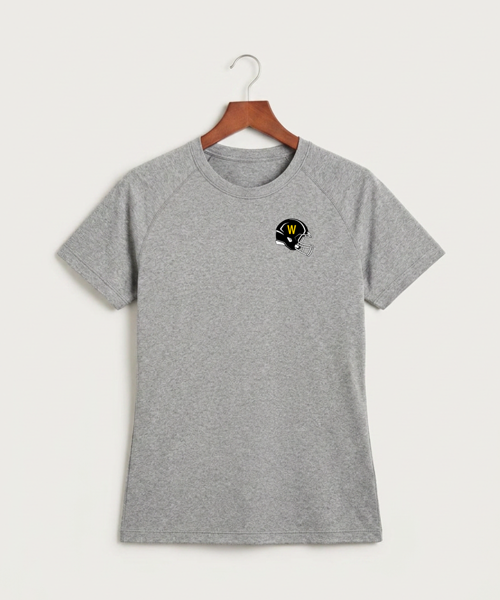 Warroad High School Football (Boys) - Gray Tee - Left Chest