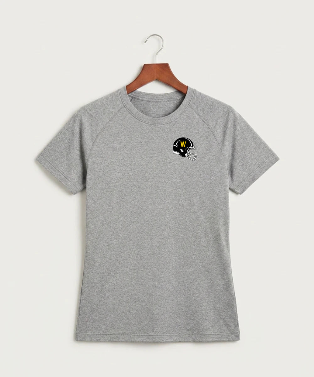 Warroad High School Football (Boys) - Gray Tee - Left Chest