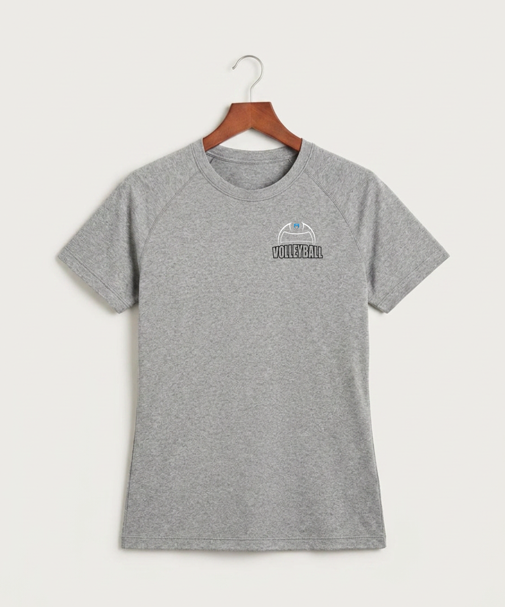 Janesville Waldorf Pemberton Volleyball (Girls) - Gray Tee - Left Chest