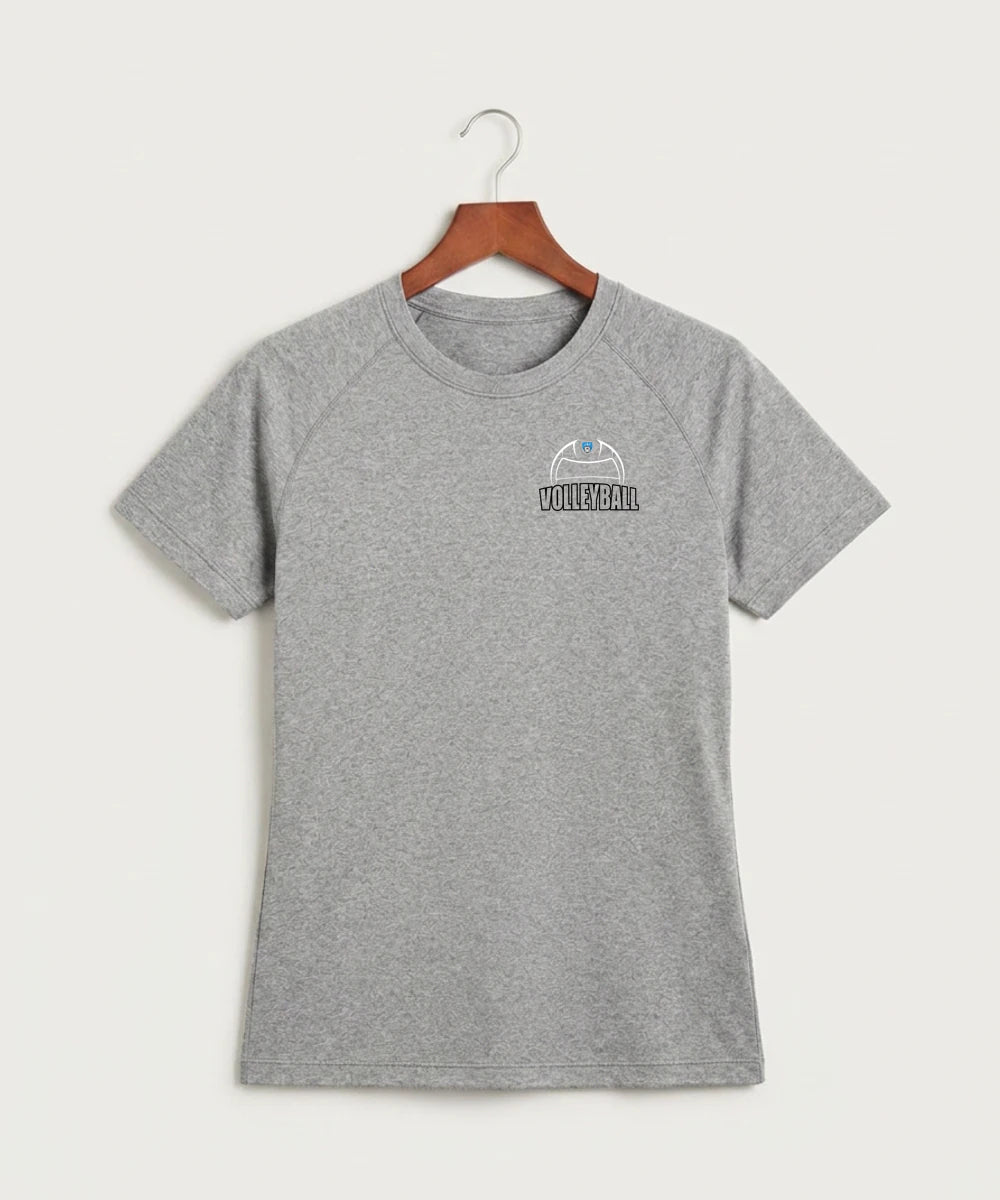 Janesville Waldorf Pemberton Volleyball (Girls) - Gray Tee - Left Chest