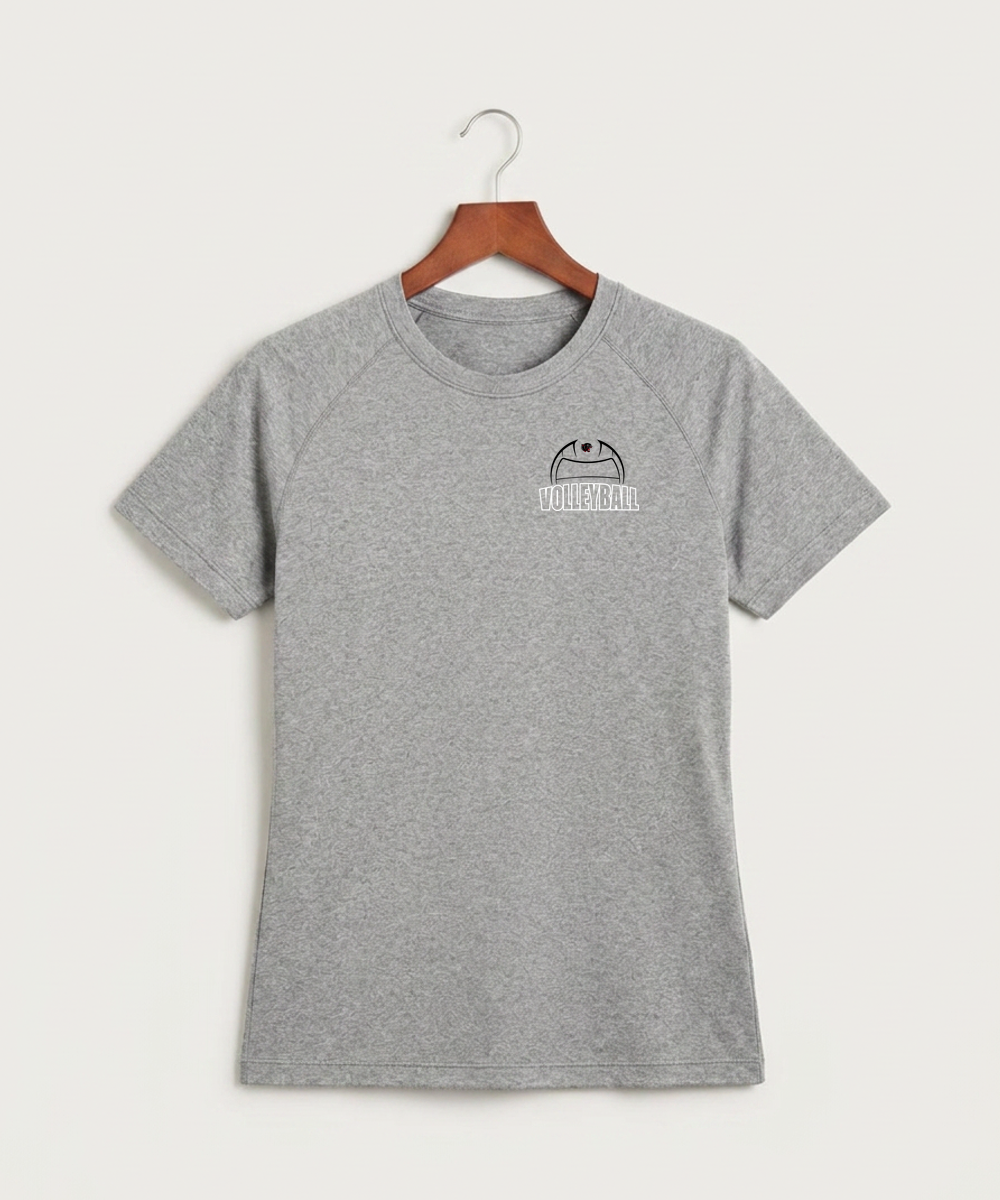 Tracy-Milroy-Balaton High School Volleyball (Girls) - Gray Tee - Left Chest