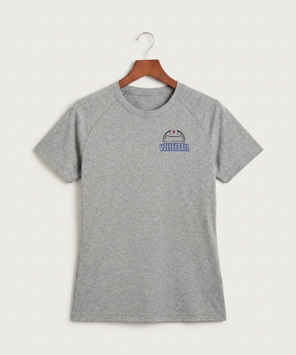 Hills-Beaver Creek High School Volleyball (Girls) - Gray Tee - Left Chest