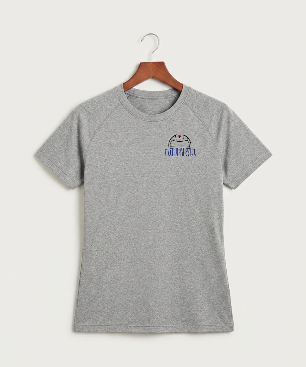 Hills-Beaver Creek High School Volleyball (Girls) - Gray Tee - Left Chest