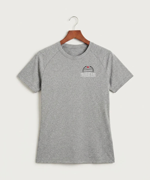 Mcgregor High School Volleyball (Girls) - Gray Tee - Left Chest