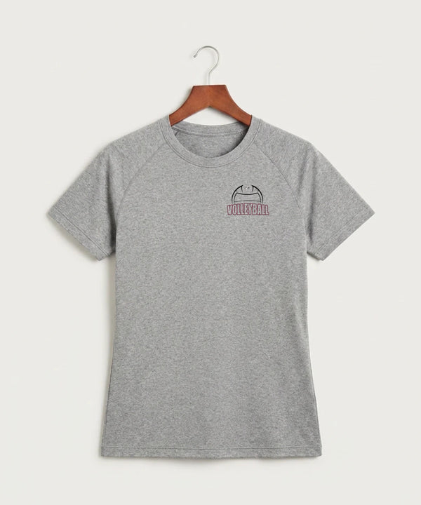 Triton High School Volleyball (Girls) - Gray Tee - Left Chest