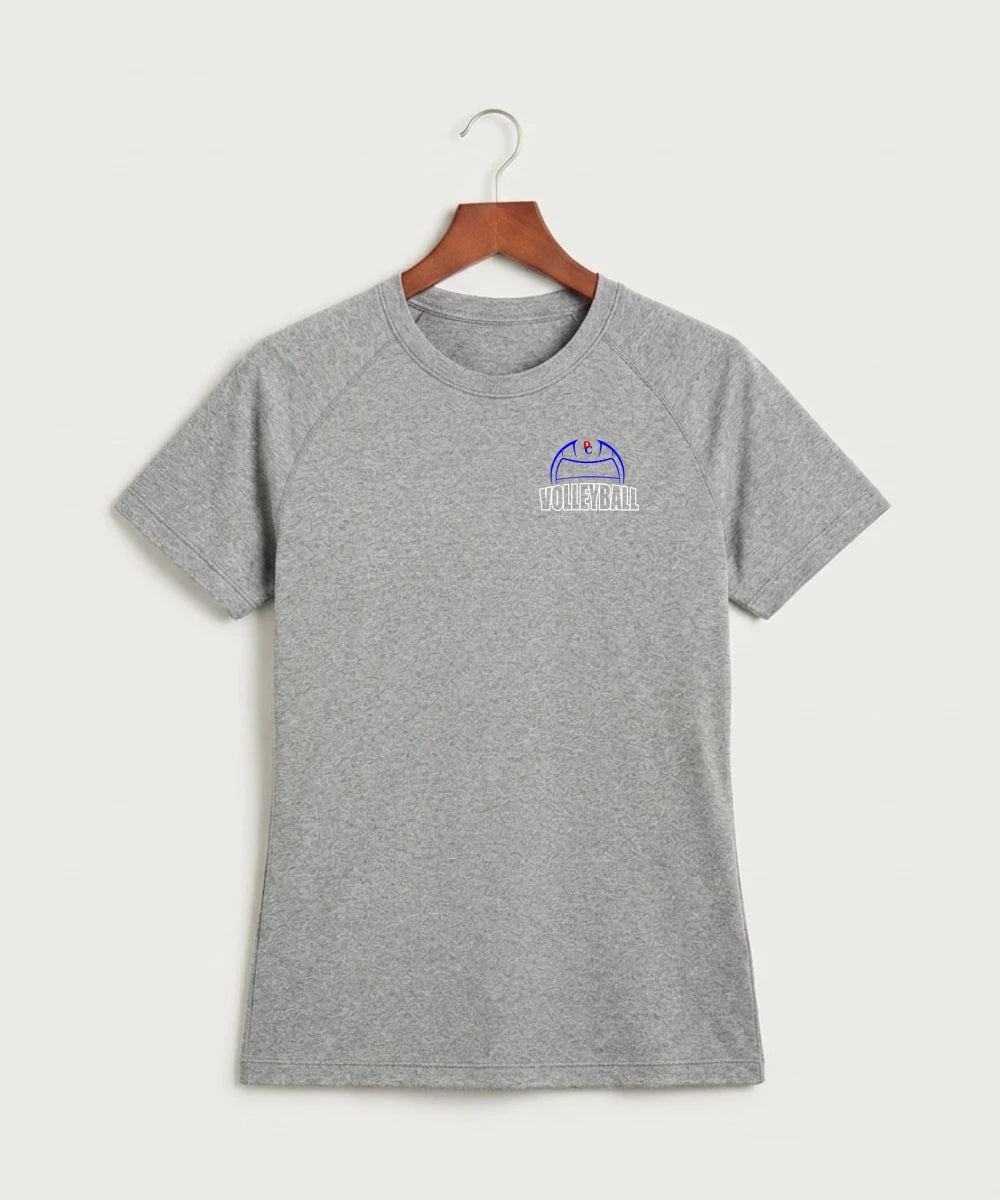 Davenport Central High School Volleyball (Girls) - Gray Tee - Left Chest