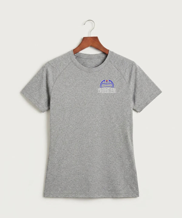 Davenport Central High School Volleyball (Girls) - Gray Tee - Left Chest