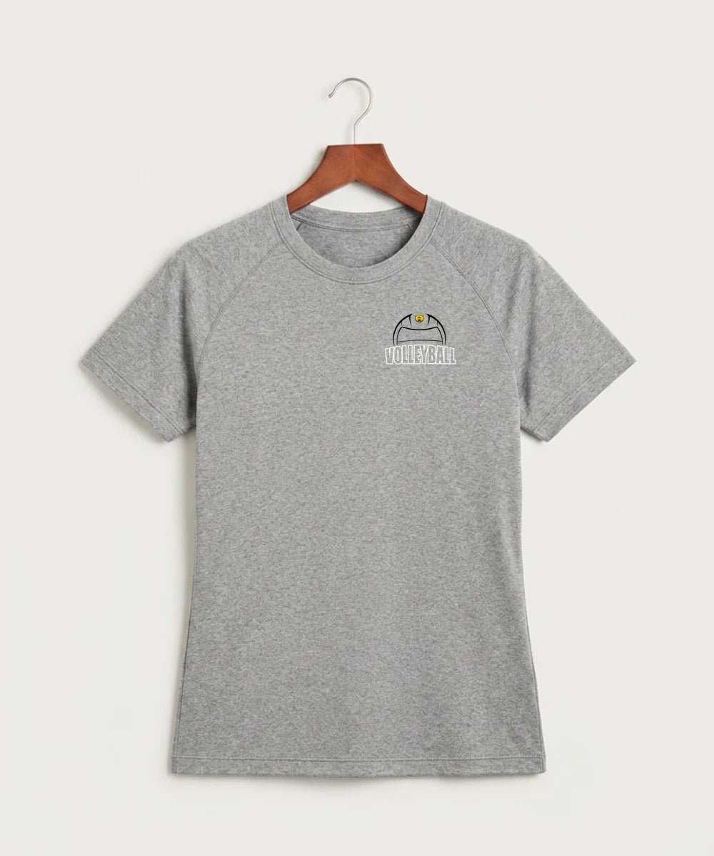 Byron High School Volleyball (Girls) - Gray Tee - Left Chest