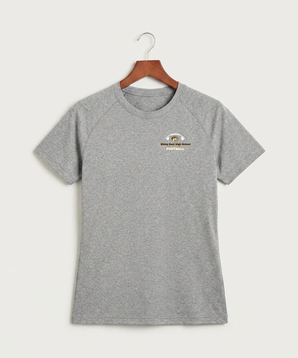 Sibley East High School Football (Boys) - Gray Tee - Left Chest